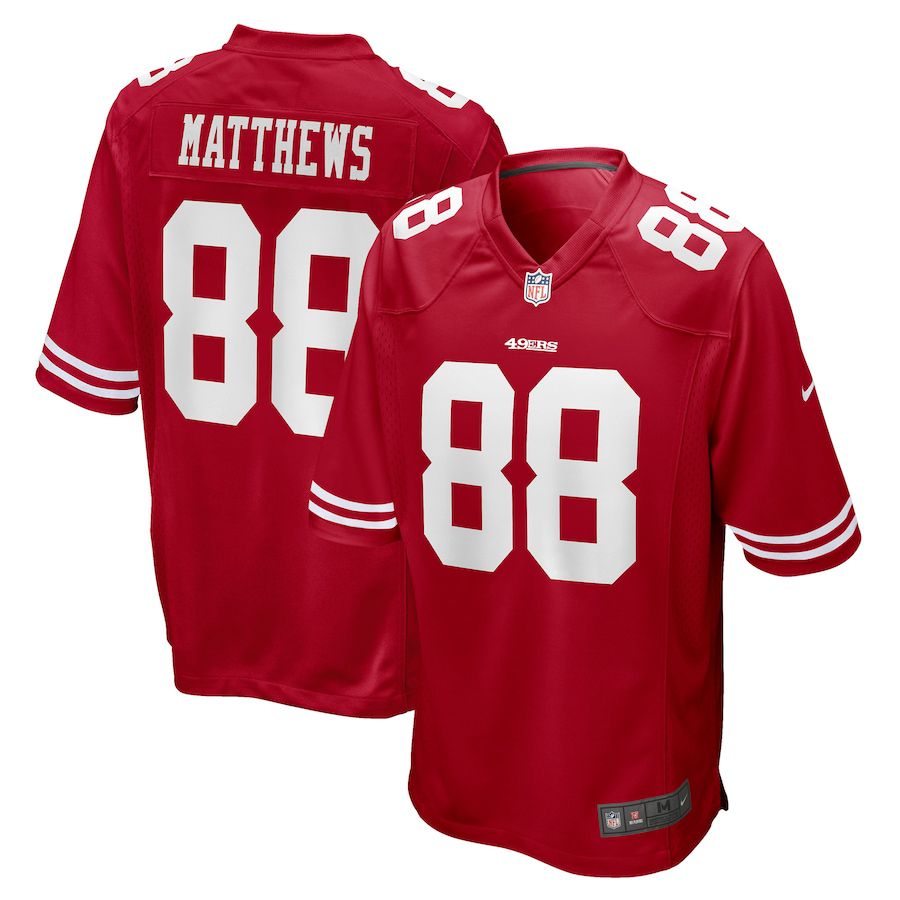 Men San Francisco 49ers #88 Jordan Matthews Nike Scarlet Game NFL Jersey->san francisco 49ers->NFL Jersey